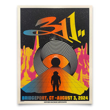 Load image into Gallery viewer, Futuristic poster with '311' band name, event details, and abstract design.
