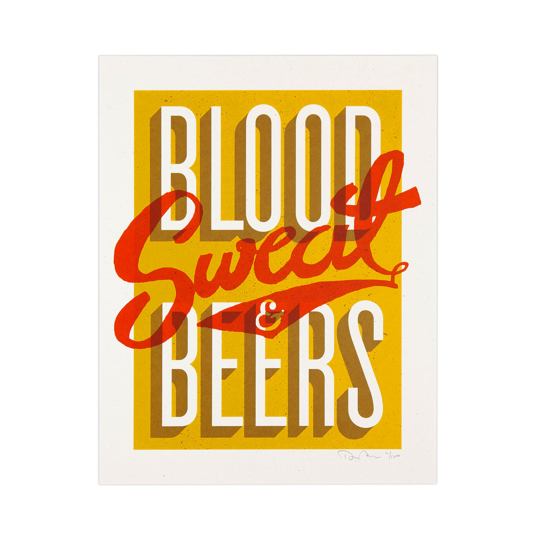 Blood Sweat & Beers Mini-Print